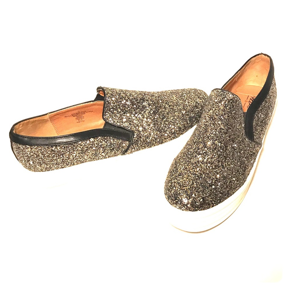 Glittery flatform sneakers